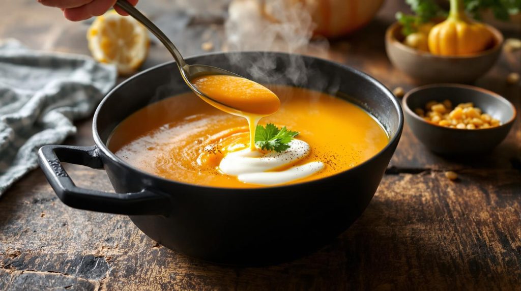 Velouté pois chiches-carottes au cumin : un dîner complet et sain pour les soirs de flemme